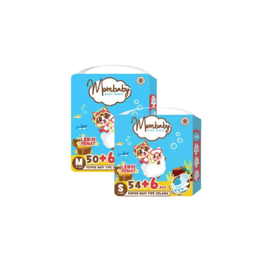 WAREHOUSE CLEARANCE Mombaby Pants Jumbo M50+6, S54+6, ผ้าอ้อม Bay Pants