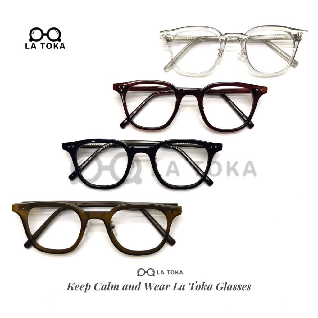 ลาโตกะ | กรอบแว่นตาทรงสี่เหลี่ยม | Yasuke - LT2027 (ปกติ / ลบ & กระบอก - Photochromic / Bluechromic 