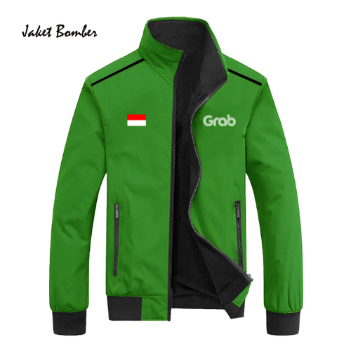 -ผู้ชาย Bomber Jacket Distro Ojol Grab ล่าสุดหนา windproof / เสื้อแจ็คเก็ตผู้ชาย Ojol Grab Jacket Gr
