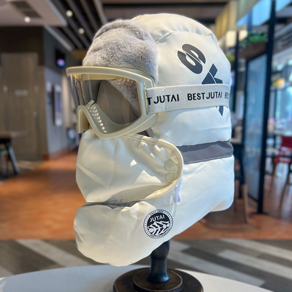 WINTER SKI HAT + MASK + กระจก UNISEX สําหรับผู้ชายและผู้หญิง