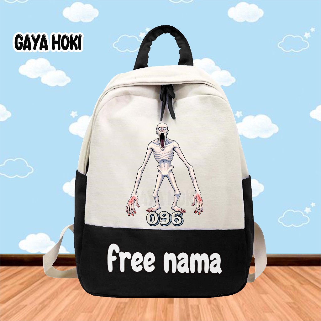 [FREE NAME] กระเป๋าเป้โรงเรียนอนุบาล/เอกสิทธิ์พร้อมภาพ SCP 096
