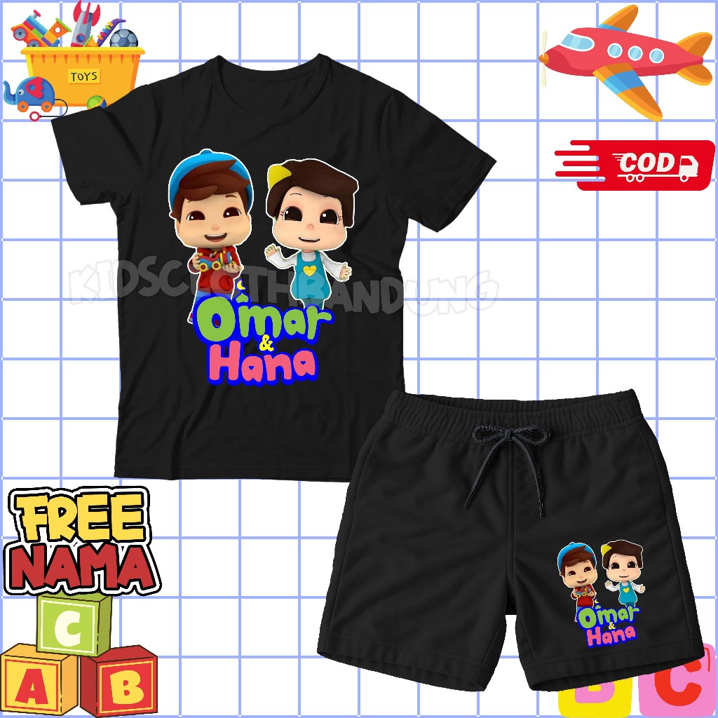 CHILDRENS FASHION SUITS CHILDRENS กางเกงขาสั้น OMAR & HANA CHARACTERS / OMAR & HANA CHILDRENS BOARDS