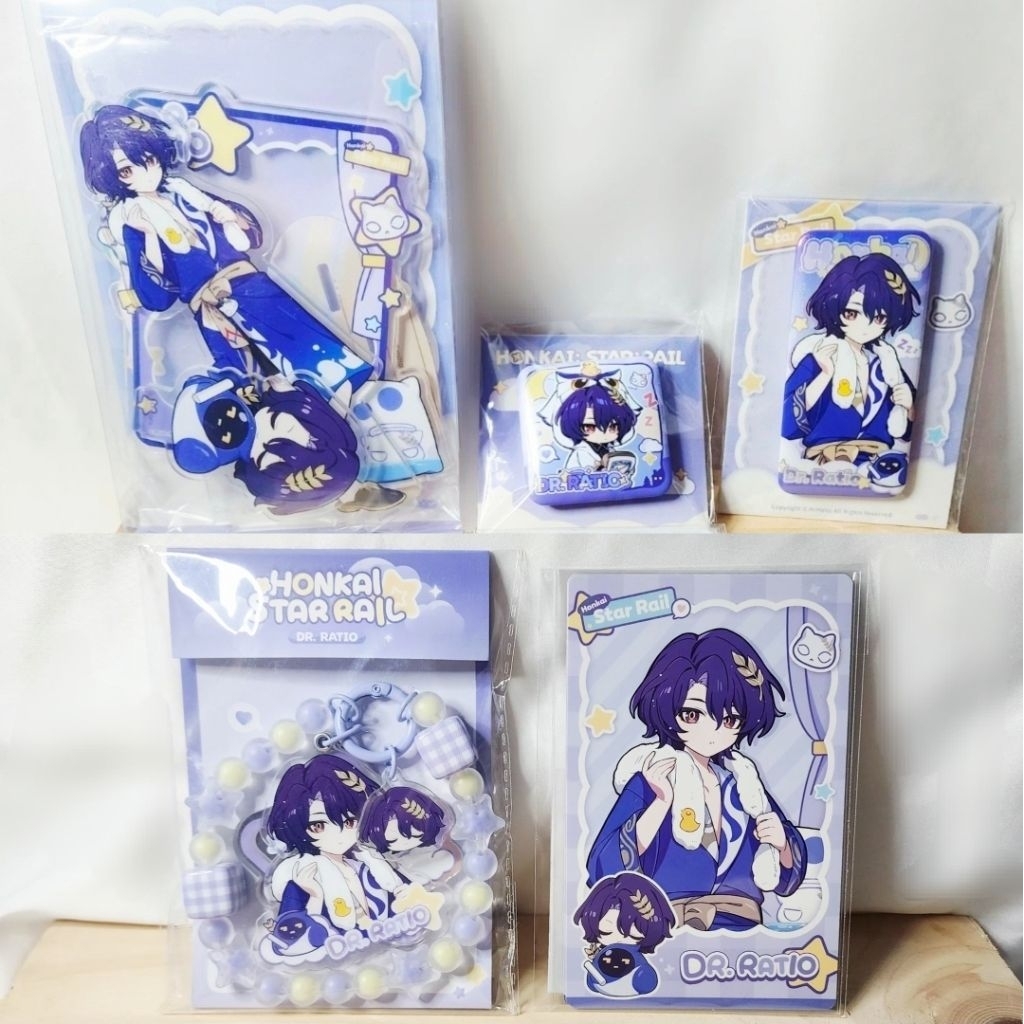 พร้อม ต้นฉบับ ดร. อัตราส่วน ดร. Ratio Honkai Star Rail HSR Badge Pin อะคริลิค Standee สินค้า Mihoyo