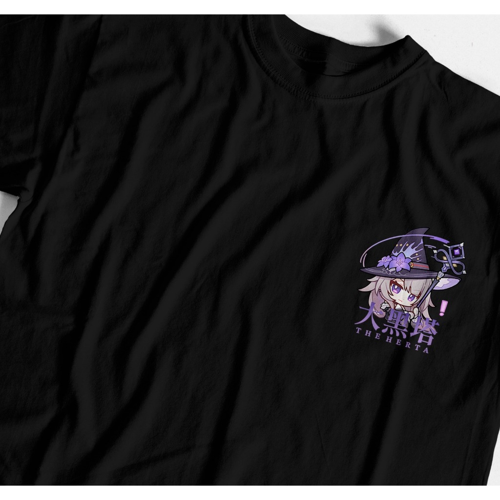 Heavyweight The Herta Chibi Honkai Star Rail Tshirt 230 GSM - เสื้อยืด Herta HSR Cotton 20s
