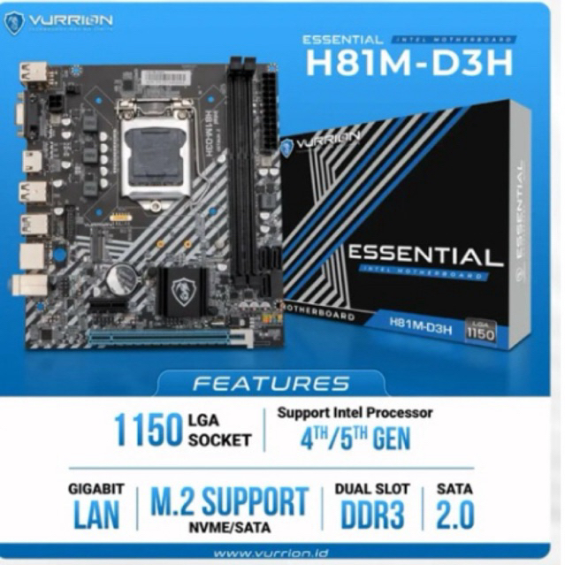 Vurrion Essential H81M-D3H H81 LGA 1150 เมนบอร์ด