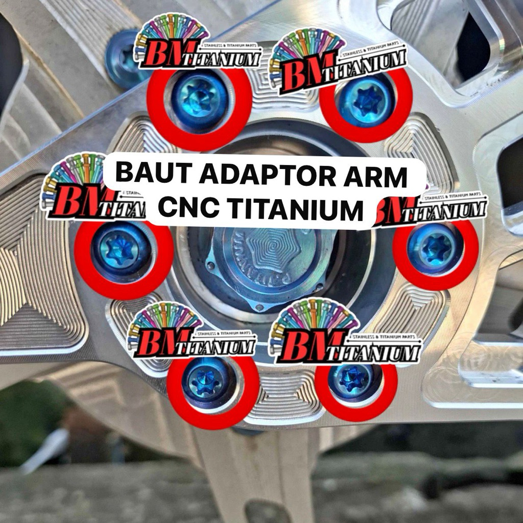 (TITANIUM) CNC TITANIUM ARM BOLT ALL BRANDS ALL BRANDS MOTORCYCLES