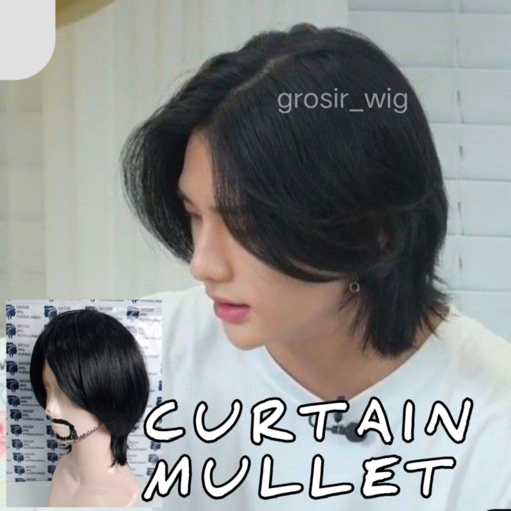 WHOLESALE KOREAN MENS WIG SHORT HAIR SHORT CURTAIN MODEL SHORT MULLET CODE A5 SHORT