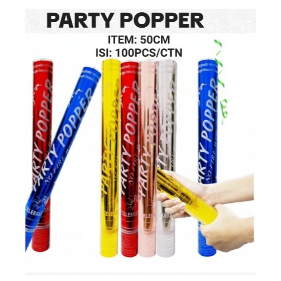 Party Popper / Confetti / Confetti / Confetti ขนาด 50 CM / Party Popper / สเปรย์กระดาษ