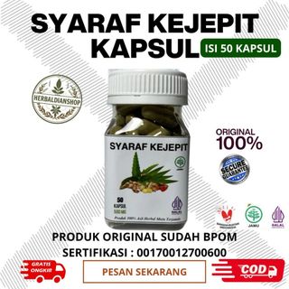 Kapsul Syaraf Kejepit Herbal Alami Isi 50 Kapsul Untuk Pengobatan Penderita Saraf Kejepit 100% Original