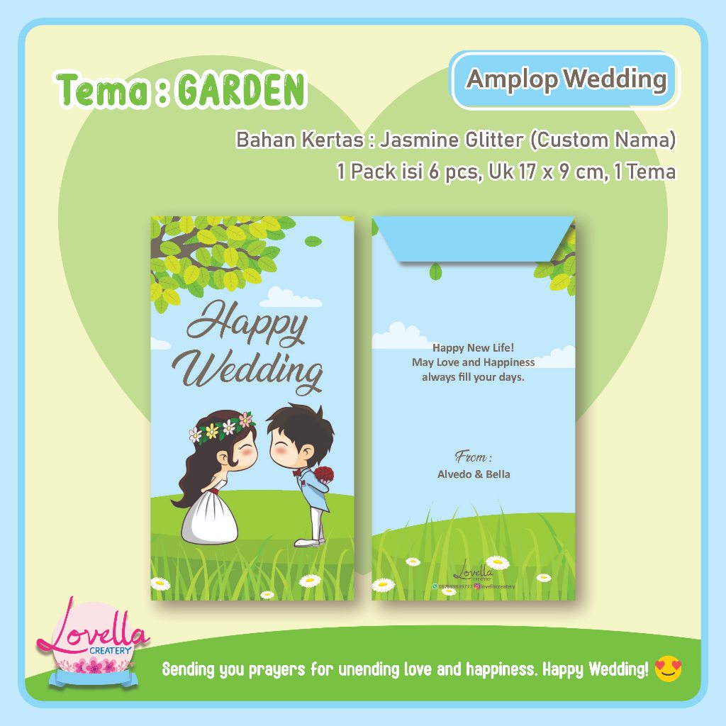 HAPPY WEDDING ENVELOPE / HAPPY WEDDING ANGPAO (พรีเมี่ยม)