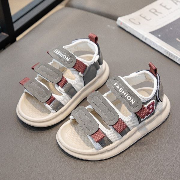 รองเท้าแตะเด็ก - รองเท้าแตะภูเขาเด็กชาย Sansep 3 Velcro Off White