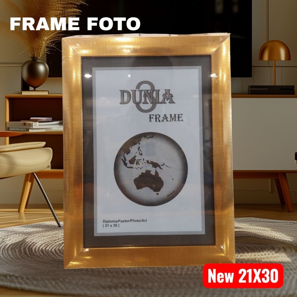 20X30 GOLD 10Rs PHOTO FRAME FIGURA / FRAME / PICTURE / FRAME 10Rp A4 EXCLUSIVE