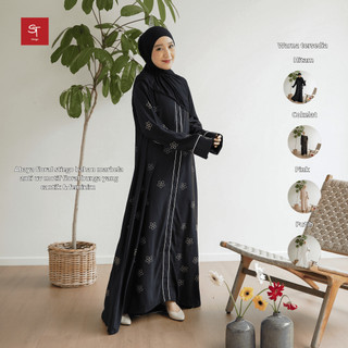 Stiego Abaya Floral Bunga Kamboja  Abaya Wanita Kekinian Floral  Wanita