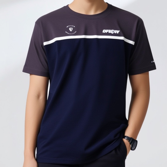เสื้อยืด Dflow ฟรีสติ๊กเกอร์ สีน้ําตาลดํา รวมกัน