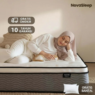 NovaSleep Kasur Gletser Busa Springbed 25/30cm Lantai Matras Free Bantal