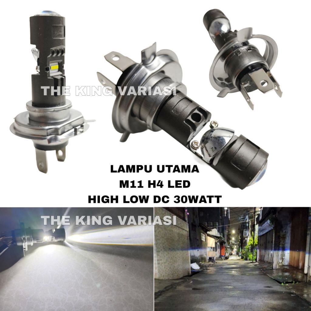 CAHAYA H4 M11 SOCKET HEADLIGHT SUPER BRIGHT WHITE LIGHT DC CURRENT H4 M11 LED LIGHT / MOTORCYCLE HEA