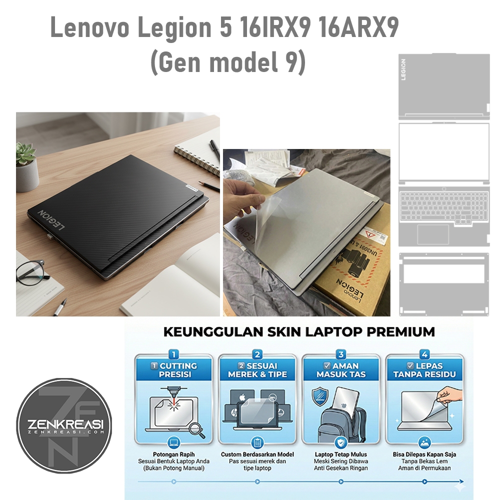 แล็ปท็อประดับพรีเมียม Garskin สําหรับ Lenovo Legion 5 16IRX9 / Lenovo Legion 5 16ARX9 – ฝาครอบ, Palm