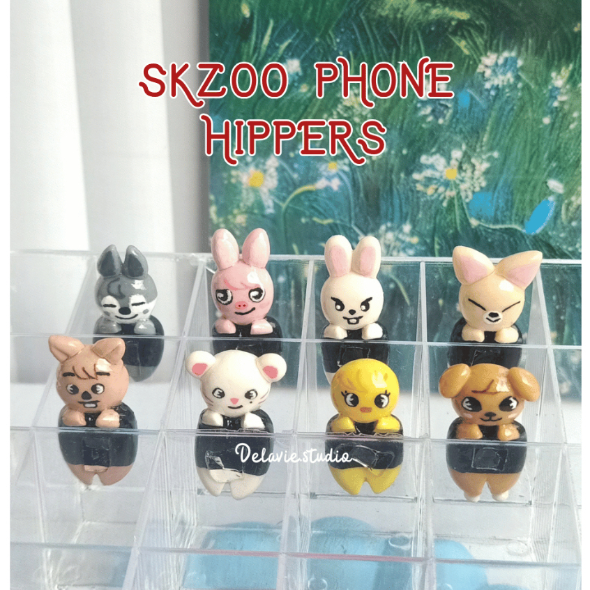 Skzoo Phone Hippers, Clay Phone Hippers ทําด้วยมือ