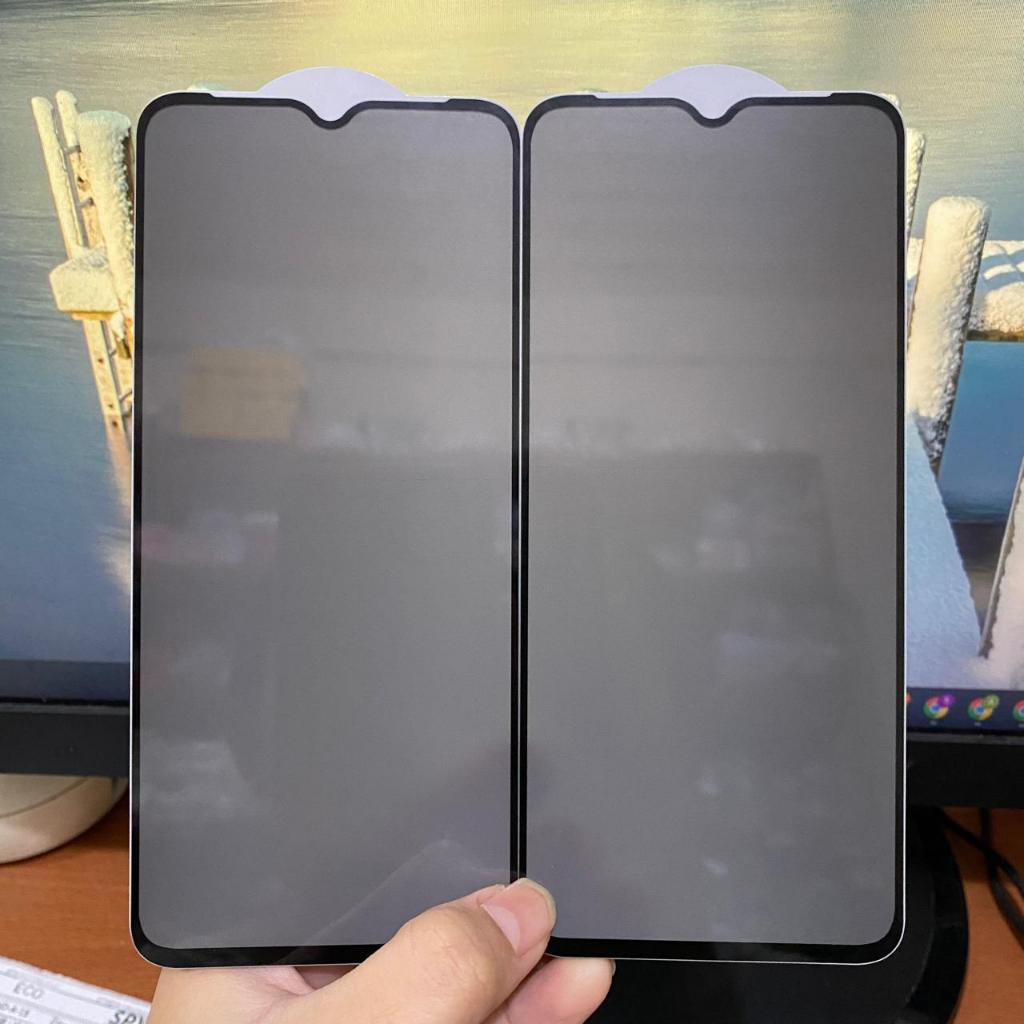 LAYAR Anti-Scratch SPY แก้วความเป็นส่วนตัวแบบเต็มหน้าจอกระจกนิรภัย OPPO A3S F7 A5 A12E REALME 2 REAL