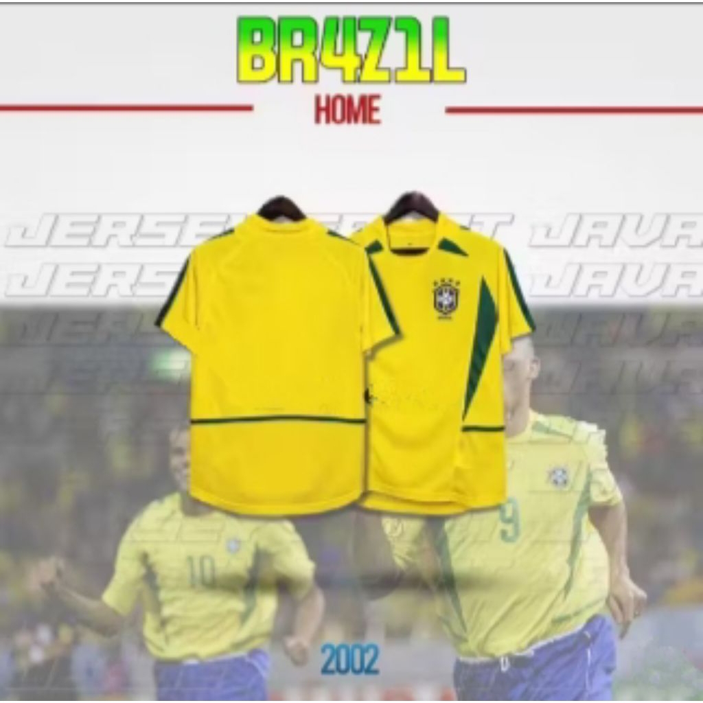 Retro Brazil Home 2002 เสื้อฟุตบอลเสื้อกีฬา