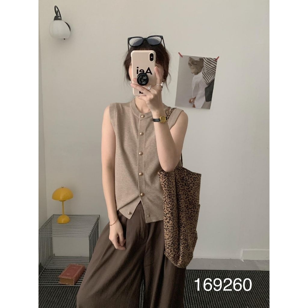 [LC] ONE-K 169260 CASUAL SLEEVELESS KNIT TOP