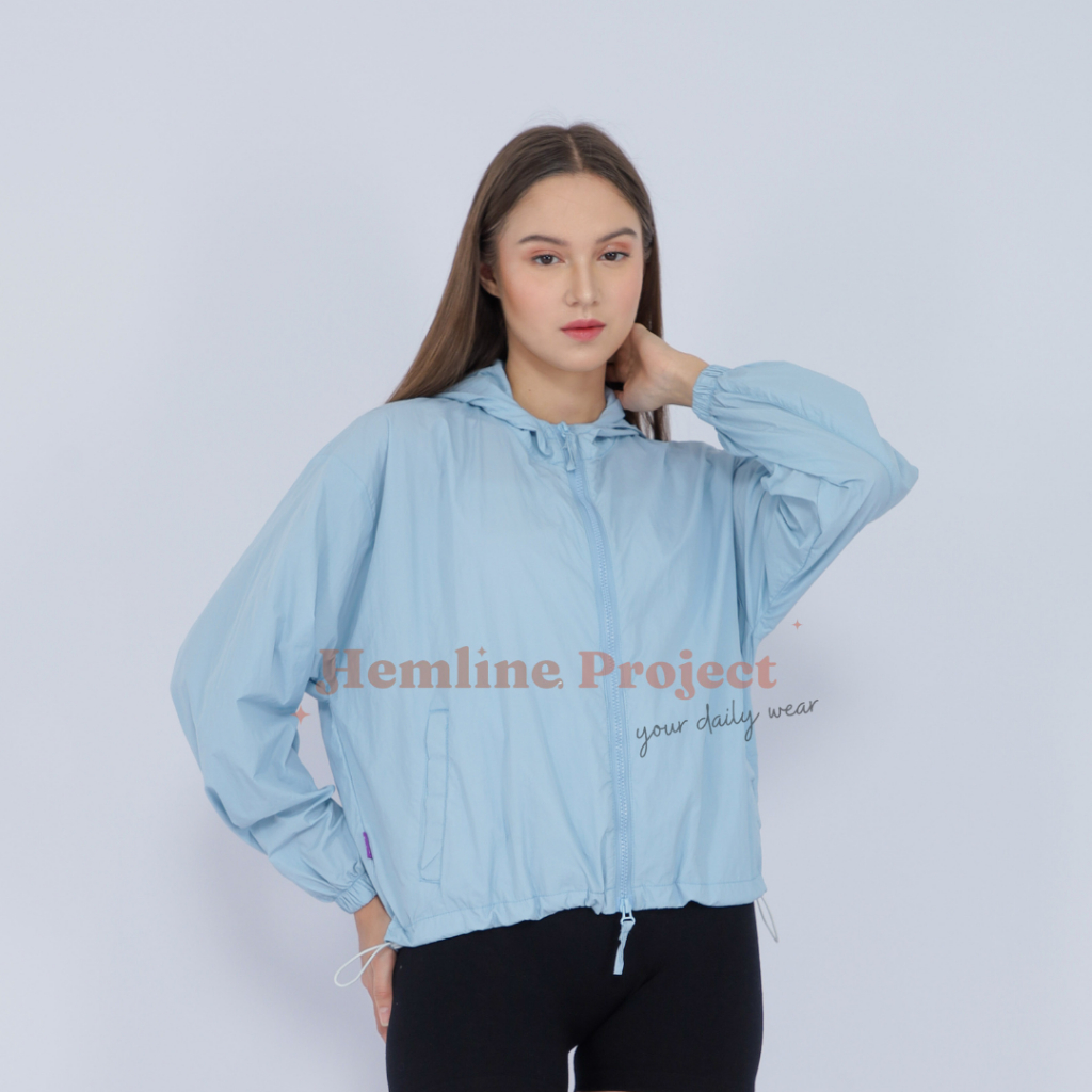 Kiyoko เสื้อแจ็คเก็ตน้ําหนักเบา - Baby Blue