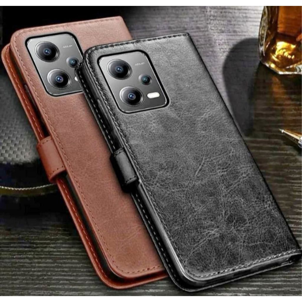 Vivo V2205 V2207 wallet Case wallet Leather Cover วัสดุพรีเมียม