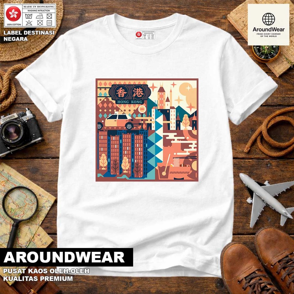 เสื้อยืด HONG KONG SOUVENIR 42 พร้อมแท็ก HONG KONG PREMIUM SOUVENIR MATERIAL GIFT