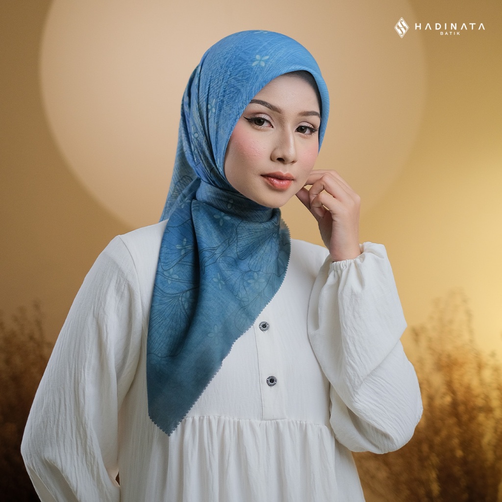 Hadinata Batik Hijab Premium Harmony Blue