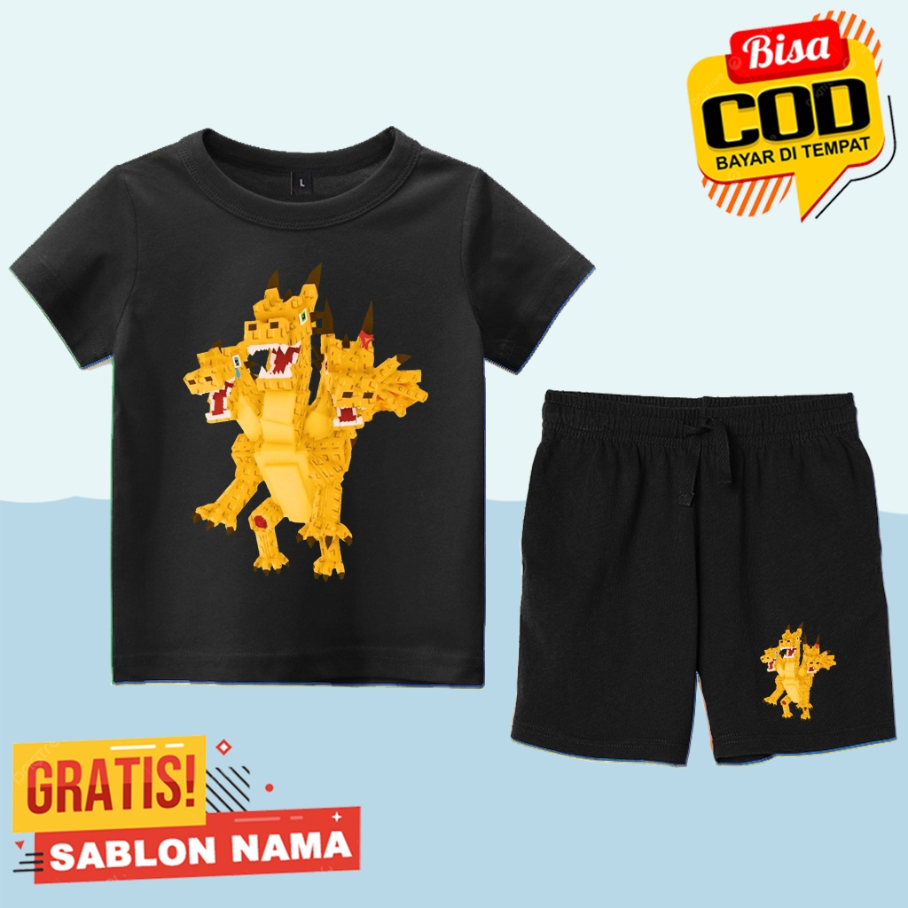 Kids Set เสื้อยืดกางเกงขาสั้น Hydra Dragon Steal A Brainrot Roblox