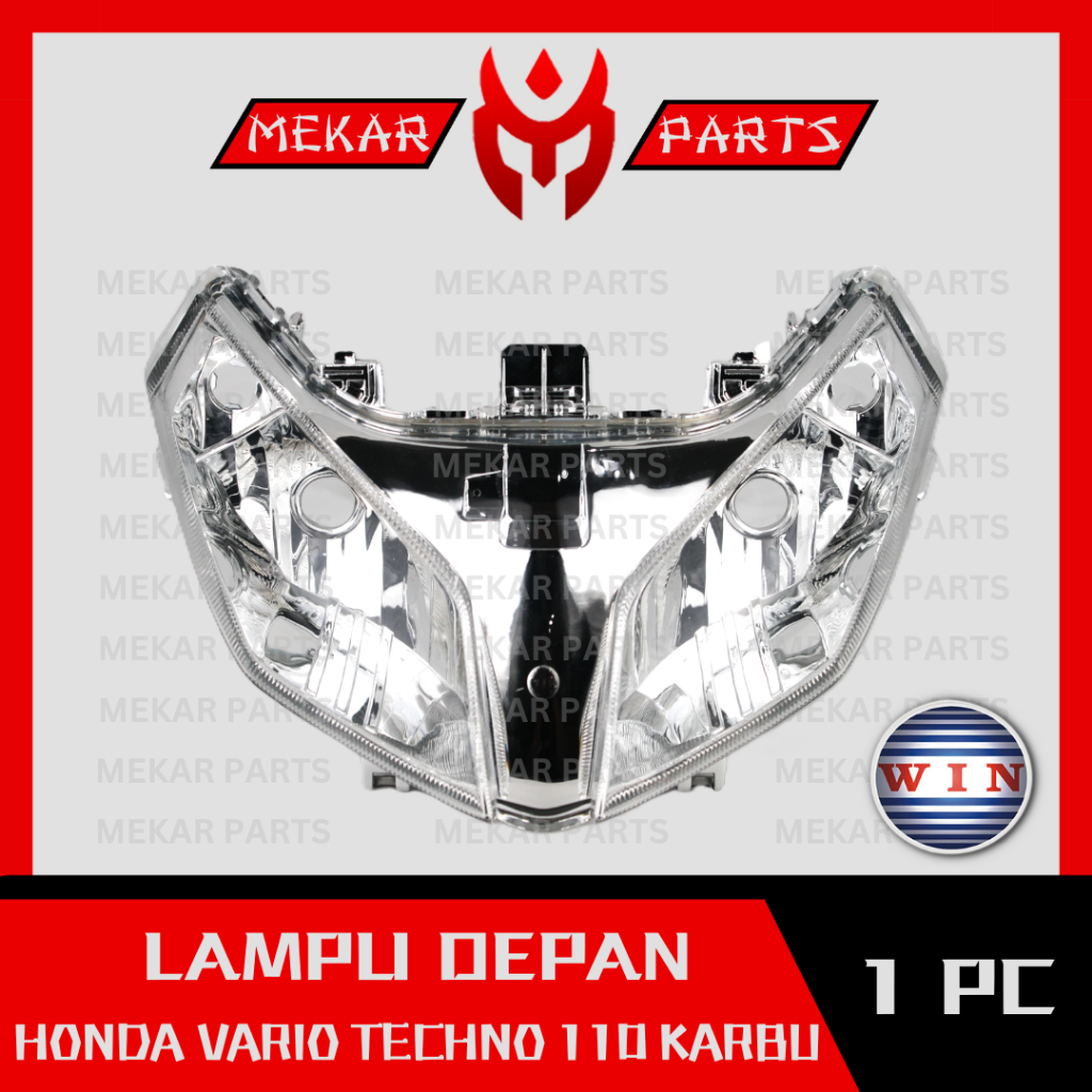 MEKAR-PARTS/WIN-FRONT LAMP/REFLECTTOR/HEADLAMP/HEADLIGHT/MOTORCYCLE/HONDA/VARIO-TECHNO-110-KARBU/201