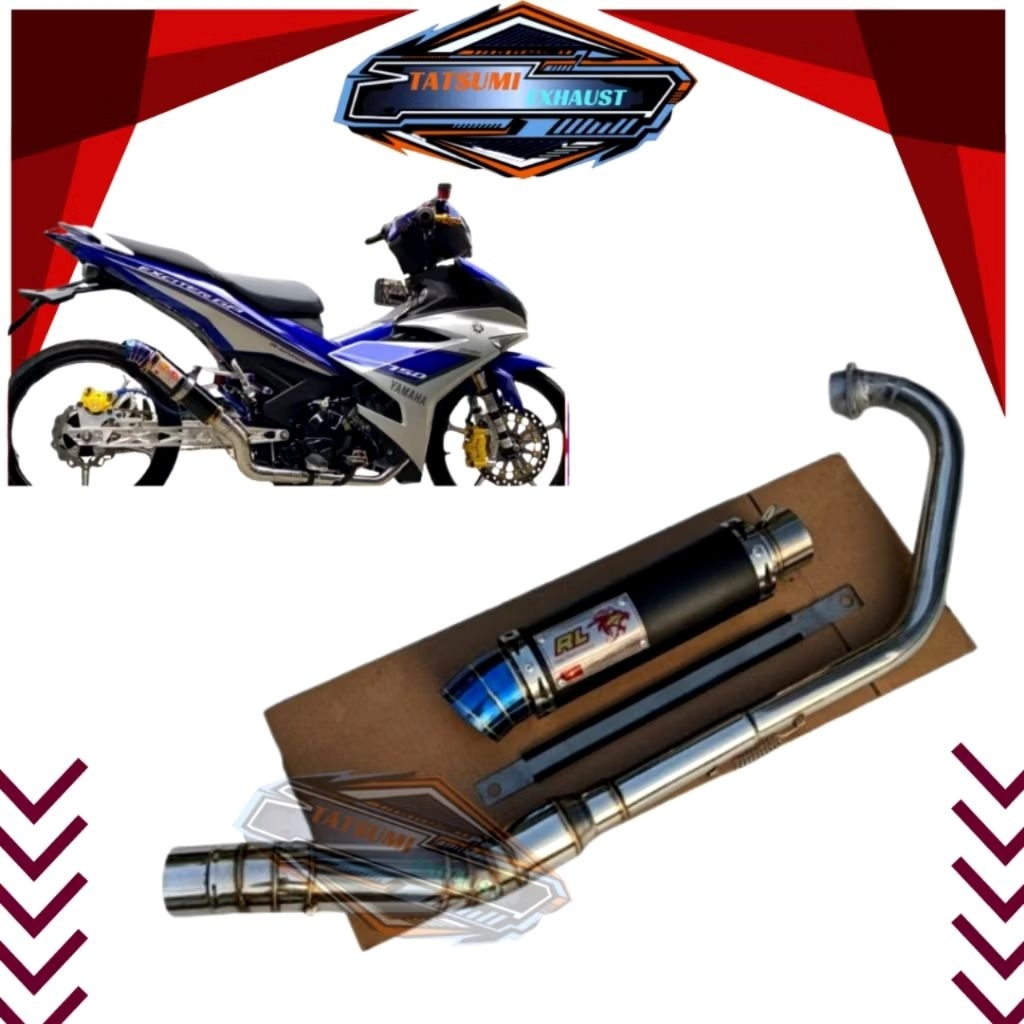 RedLeo ท่อไอเสียเปิดท่อสําหรับท่อไอเสีย Y15ZR / ท่อไอเสีย Y15 / ท่อไอเสีย LC135 / RS150 / SUZUKI RAI