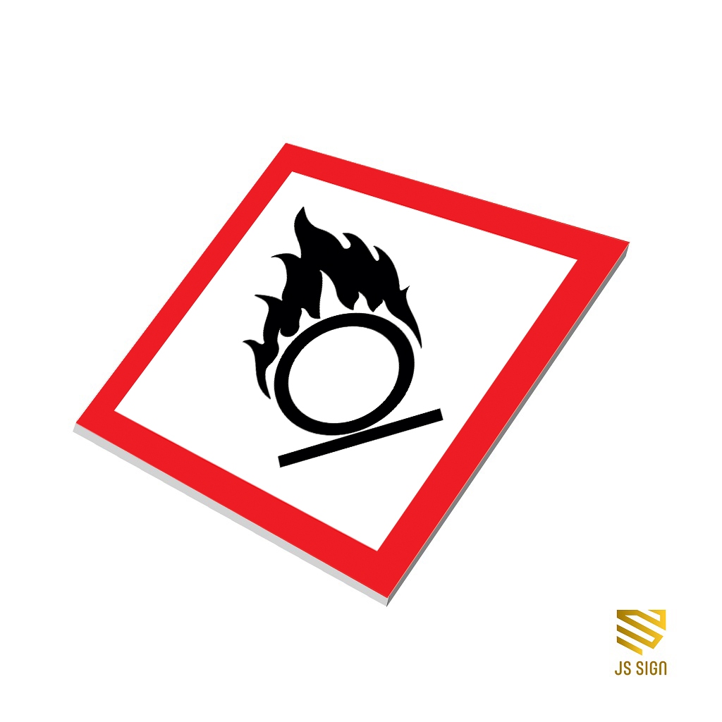 SAFETYSIGN K3 SYMBOL MATERIAL B3 - OKSIDATION + จาน 3 มม.
