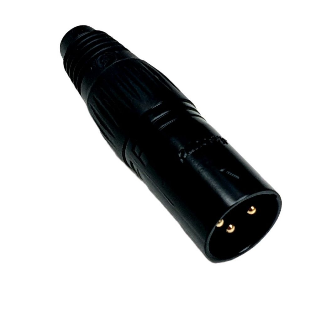XLR Jiasound สีดํา พร้อมหมุดชุบทอง