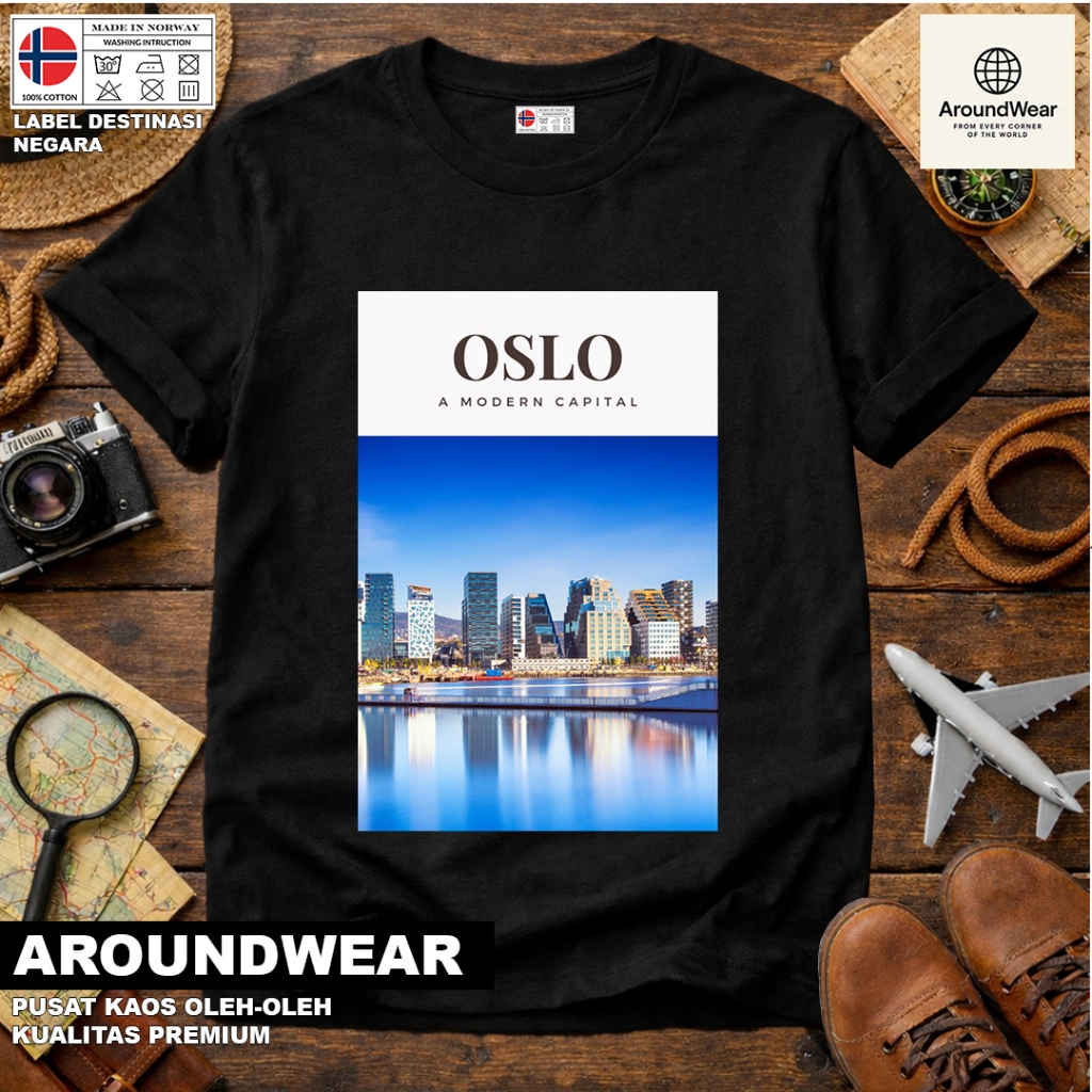 เสื้อยืด NORWAY 46 SOUVENIR พร้อมแท็ก NATIONAL จาก NORWAY COTTON 30S ของขวัญพรีเมี่ยม SOUVENIR