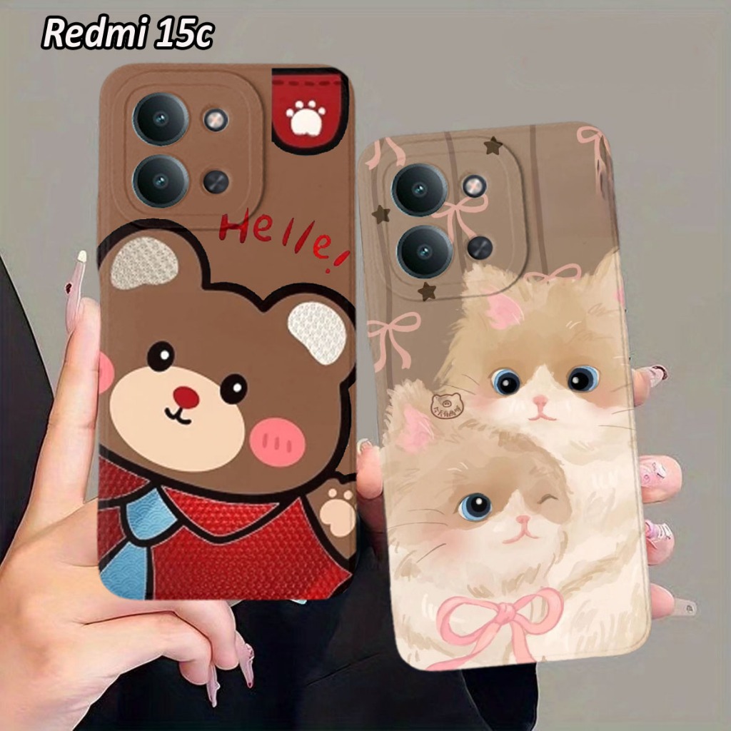 HP ล่าสุดสําหรับ Redmi 15c โทรศัพท์ 2025 - Softcase ซิลิโคน Redmi 15c 14c 9c 10c A5 C63 C53N 1140