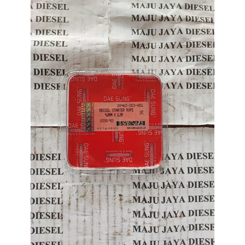 MESIN Recoil Starter Rope / Pull Engine Starter Rope / เชือกสตาร์ทเครื่องยนต์เบนซิน GX390 4.8mm x 1.