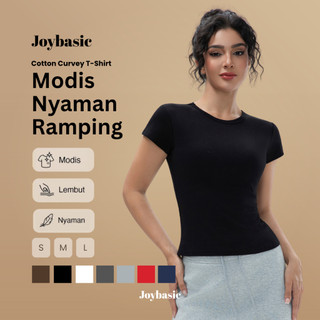 Joybasic  - [Core Shape] Crew Neck Cotton Curvey T-shirt