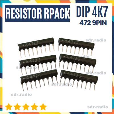 R-pack Resistor pack Array respack Rpack 9p 4.7k 4.7k โอห์ม 472 9pin