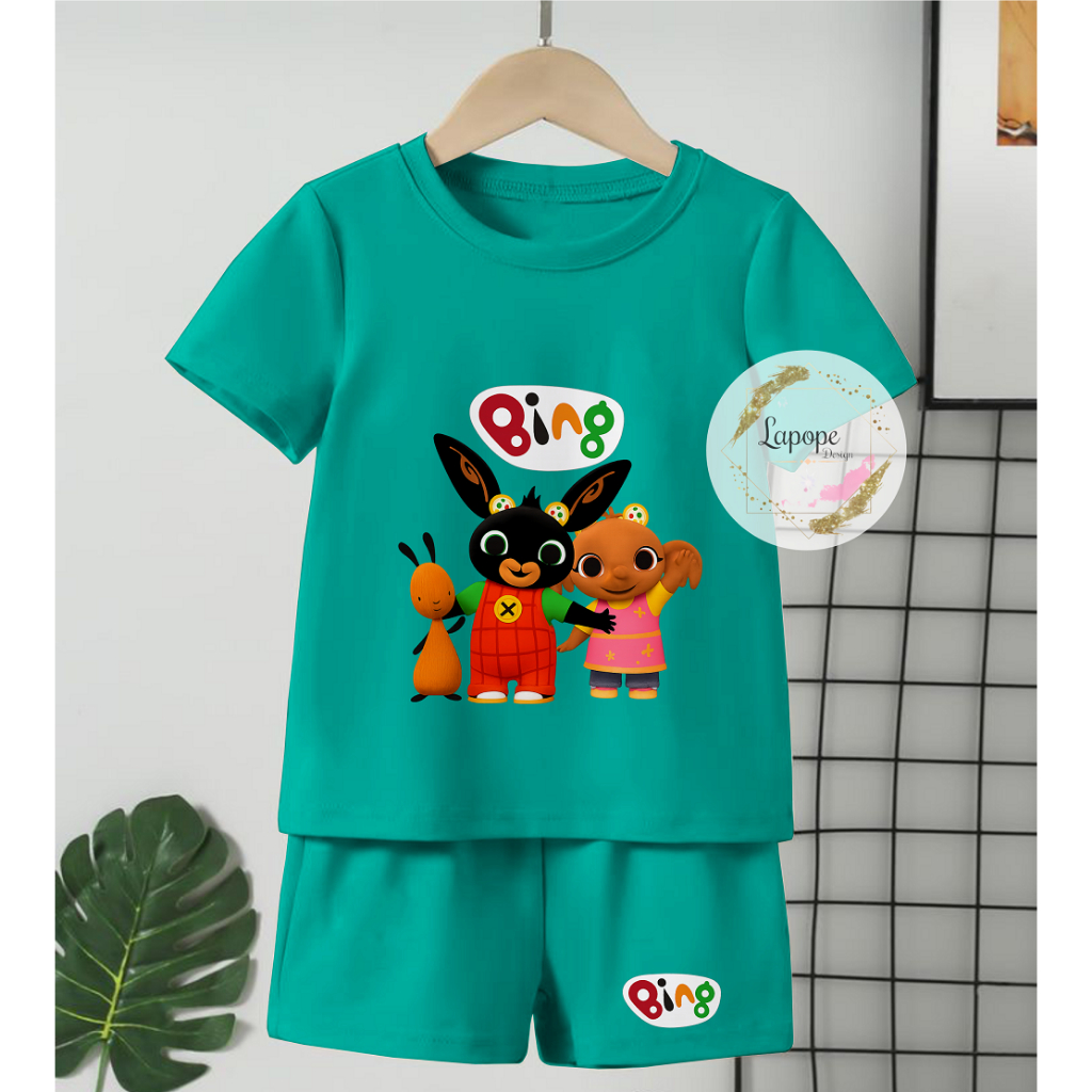 ชุดเด็กชายและเด็กหญิงพร้อมรูปภาพตัวละครยอดนิยมล่าสุด Bing Sula