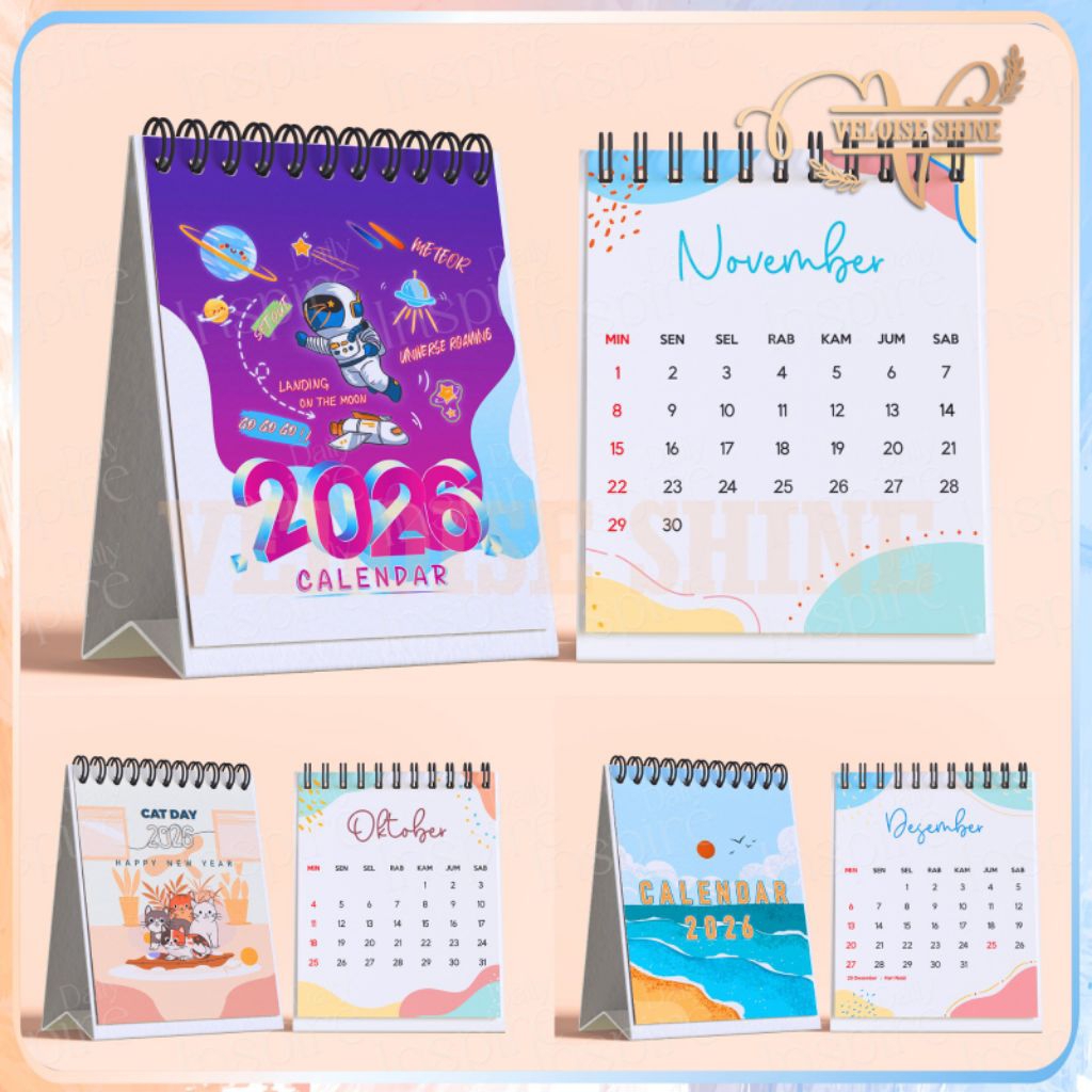 AESTTHETIC MINI CALENDAR 2026 SITTING CALENDAR MINI CALENDAR 2026 DESK CALENDAR 2026