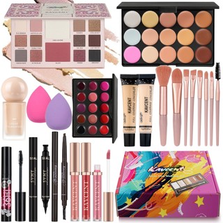 KAVCENT Paket Beauty Spesial 22 in 1 Makeup Set Lengkap Eksklusif untuk Hadiah Wanita Cantik