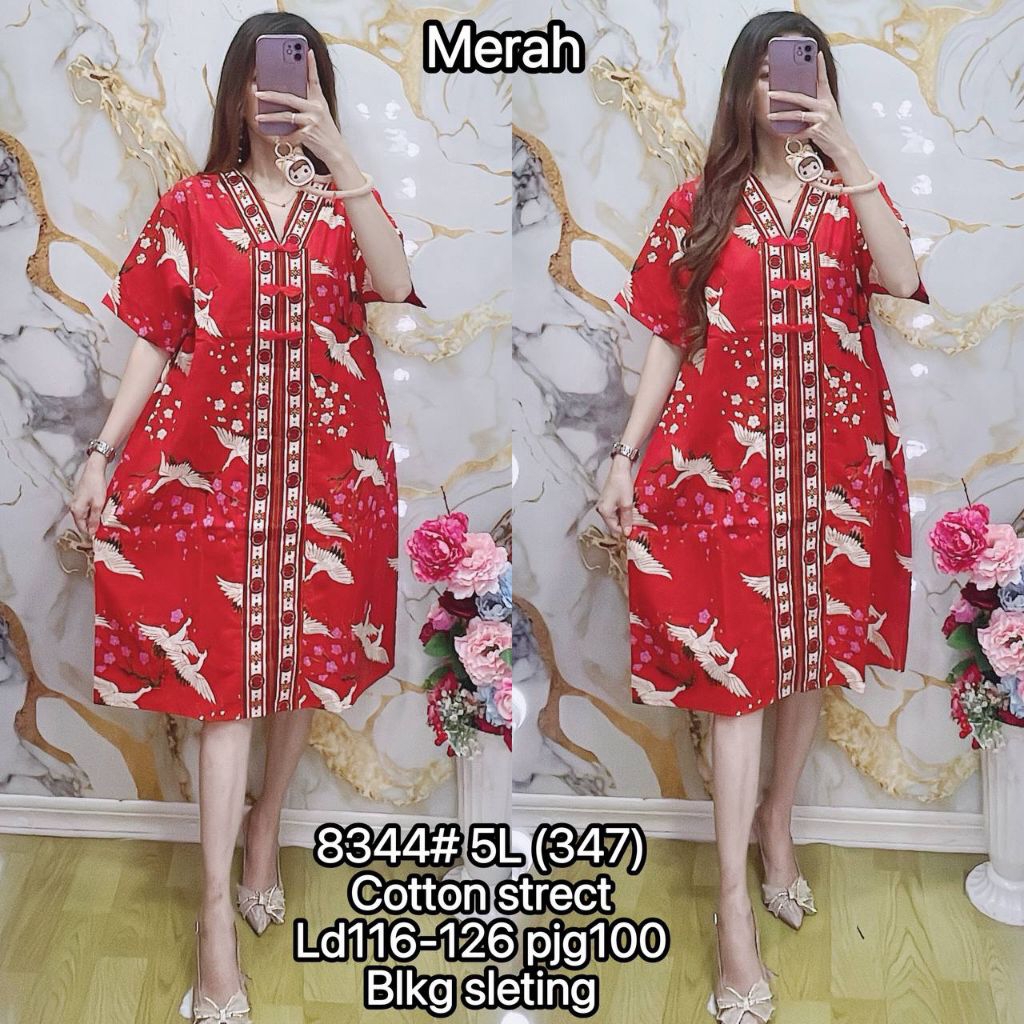 8444 CHONGSAM STORK DRESS 5L 447 155,000