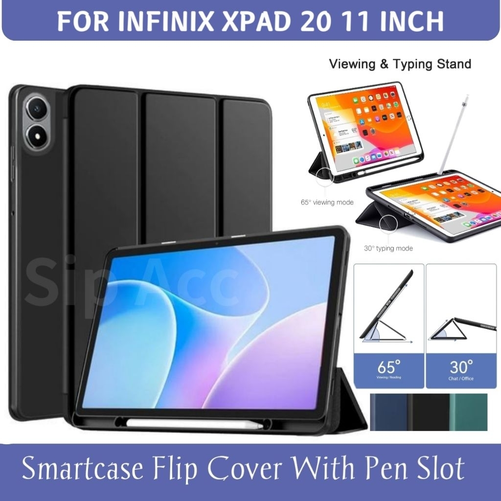 Infinix Xpad 20 11 นิ้ว 2025 Flip Casing Infinix Xpad 20 Softcase พร้อมช่องใส่ปากกาแท็บเล็ต
