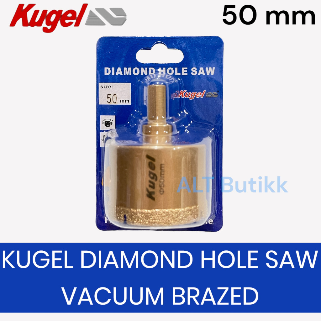 MATA KUGEL DIAMOND HOLE SAW 50 MM - VACUUM BRAZED | GLASS - GRANITE - MARBLE - CERAMIC - ดอกเจาะข้อ 