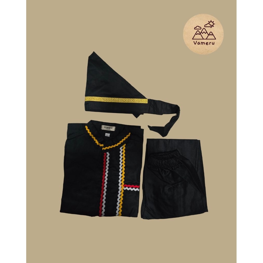 VAMERU - RAURAU TRADITIONAL CLOTHES สําหรับ CHILDREN AURA FARMING KID PACU JALAN