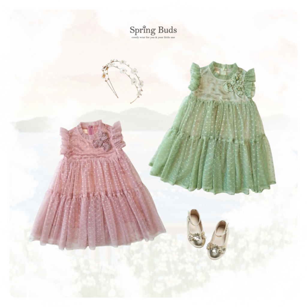 Florette Dress - ชุดเดรสปาร์ตี้เด็กผู้หญิง Springbuds