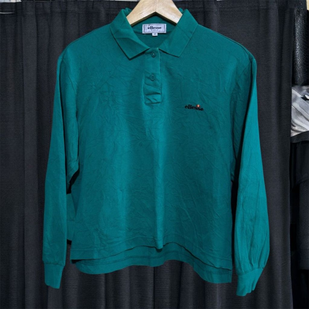 ELLESSE Golf เสื้อโปโลแขนยาวผู้หญิง | Ellese golf padel crop เสื้อยืดคอปกผู้หญิง