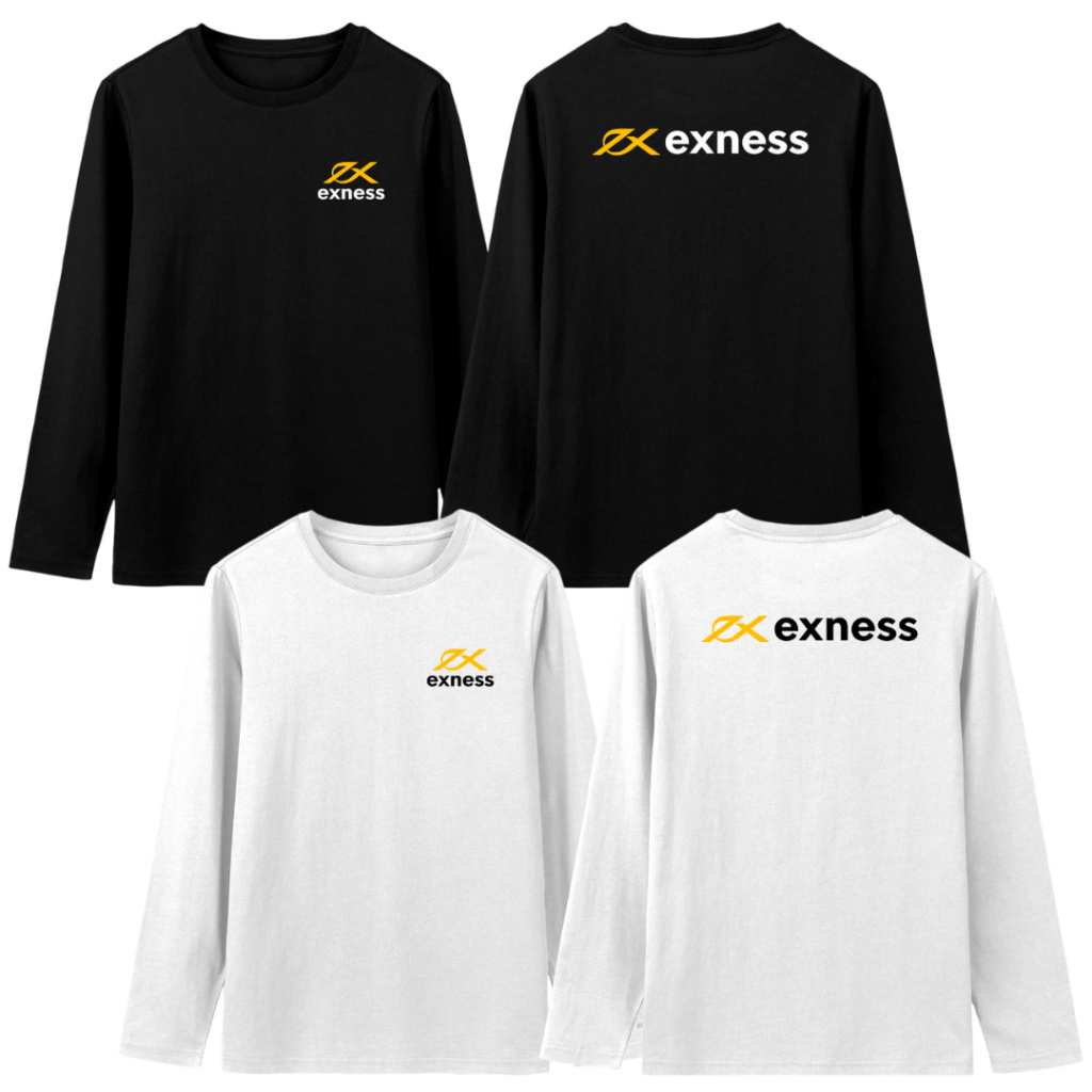 Forex Exness Trading เสื้อยืดสําหรับผู้ชายและผู้หญิง Unisex แขนยาวผ้าฝ้าย Combed 30s