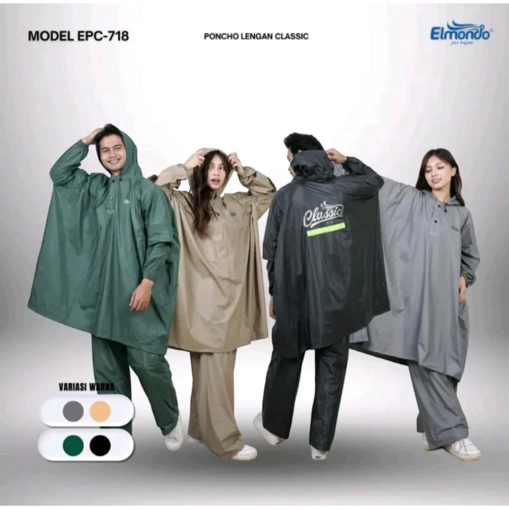 เสื้อกันฝน JAs ชุดเสื้อกางเกง PVC รุ่น Ellondo Series 718